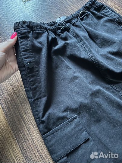 Юбка карго парашют zara чёрная S