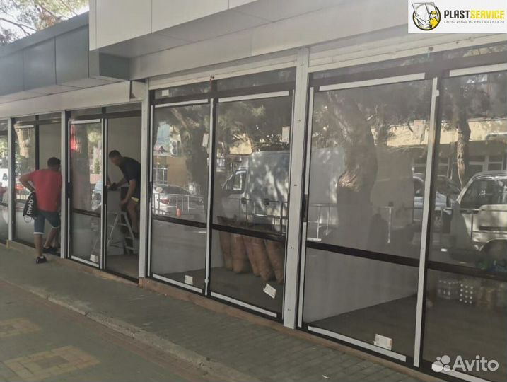 Раздвижные алюминиевые окна, двери, витражи