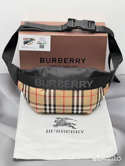 Поясная сумка burberry, чек сертификат
