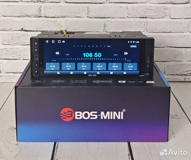 Магнитола 1 din android 2/32 Gb Bos Mini 659