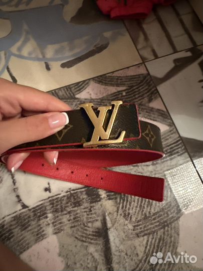 Ремень louis vuitton из канвы и кожи