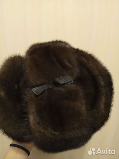 Норковая шапка мужская ушанка(обманка)