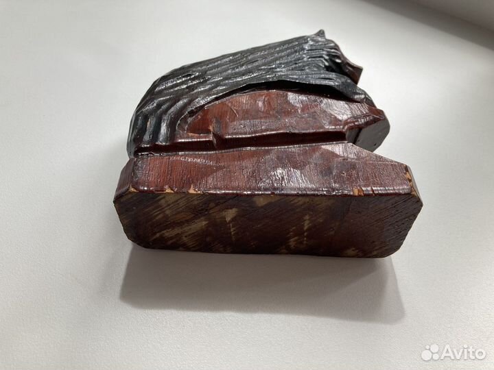 Статуэтка медведьна сколе(дерево)ссср