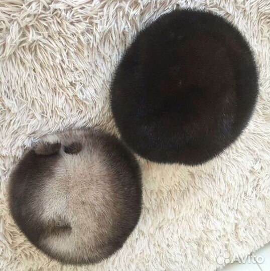 Берет норковый, размер 56,новый