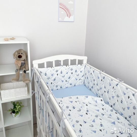 Бортики в детскую кроватку тонкие (новые)