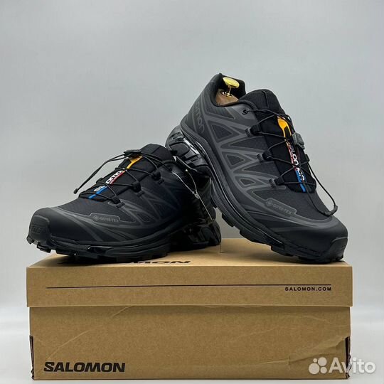 Кроссовки Salomon XT-6 Gore-tex (термо) черные