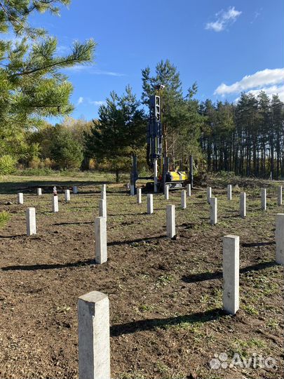 Фундамент на хб сваях