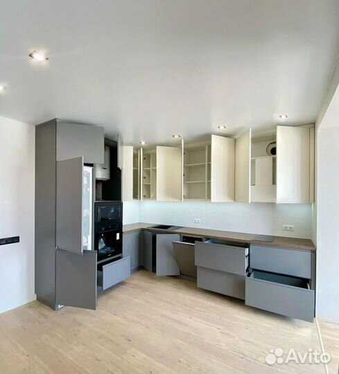 Кухонный гарнитур. Кухня без ручек ксп:27242