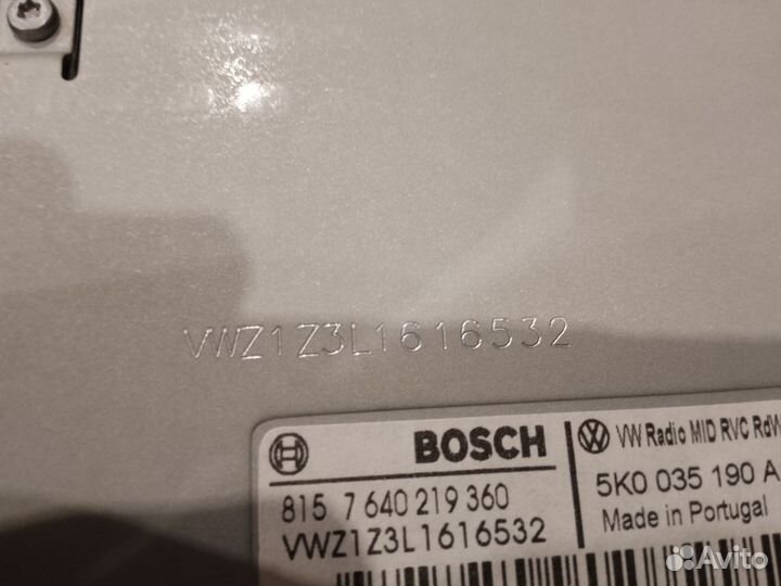 Магнитола Volkswagen golf 6