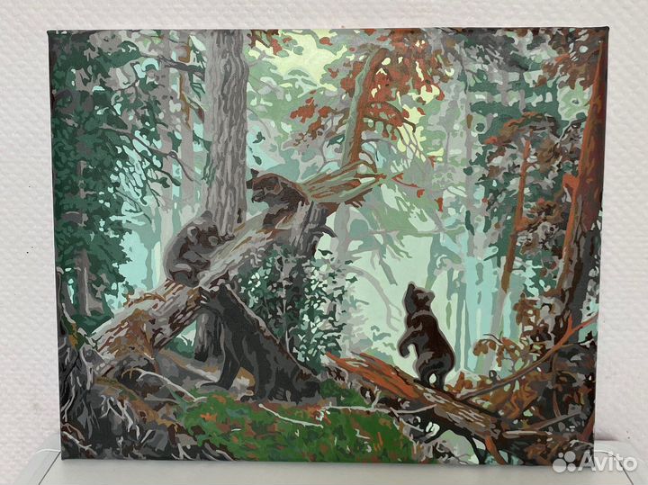 Картина репродукция «Утро в сосновом лесу» Шишкина