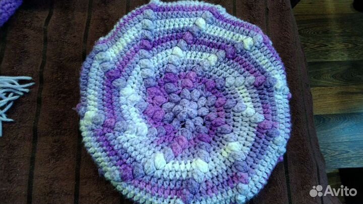 Комплект берет шарф вязаные