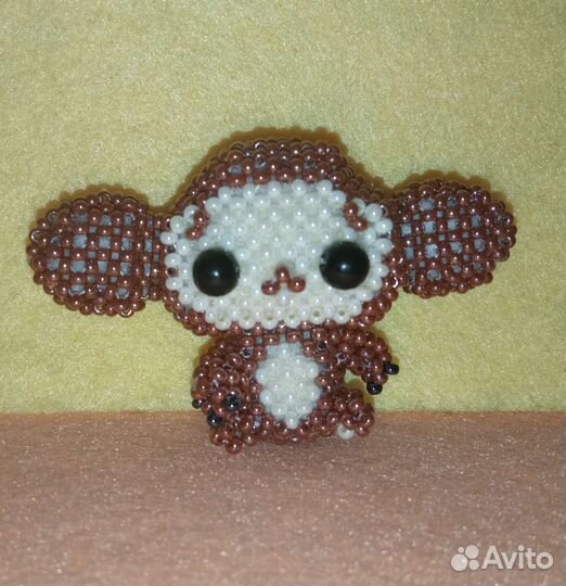 Амигуруми из бисера (чебурашка)