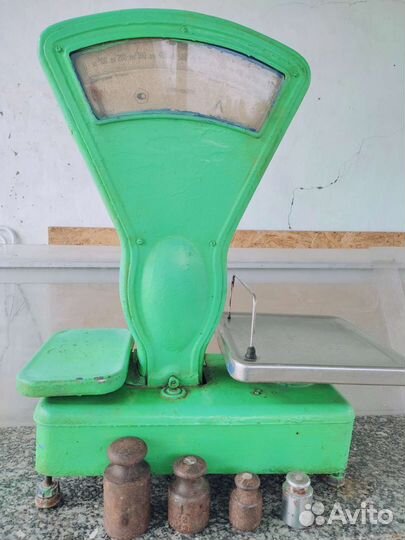 Весы СССР, рабочие, гири в комплекте, 1987 г