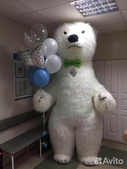 Белый мишка поздравление