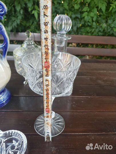 Ваза конфетница на ножке хрусталь