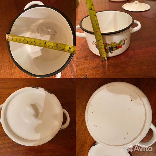 Кастрюля эмалированная СССР набор