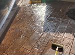 Лакировка печатного бетона и реставрация