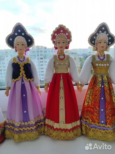 Куклы ручной работы, куклы в национальных костюмах