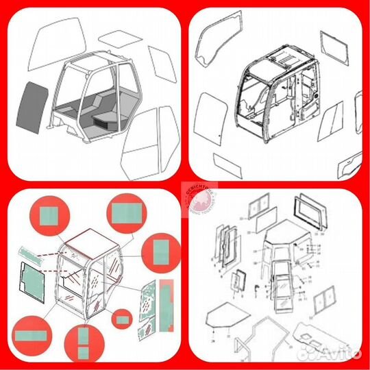 Стекло дверное левое нижнее (закаленное) T214527