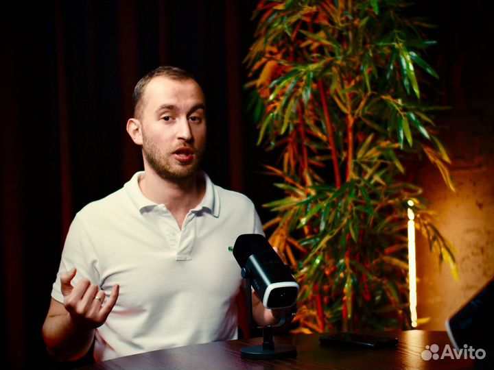 Студия для записи подкастов, курсов, интерьвю