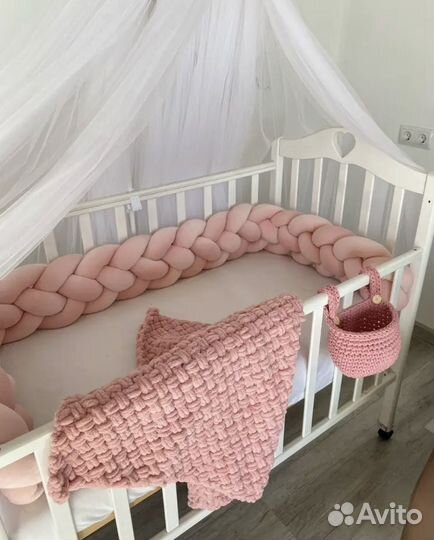 Плед детский вязаный, плюшевой плед, ручной работа