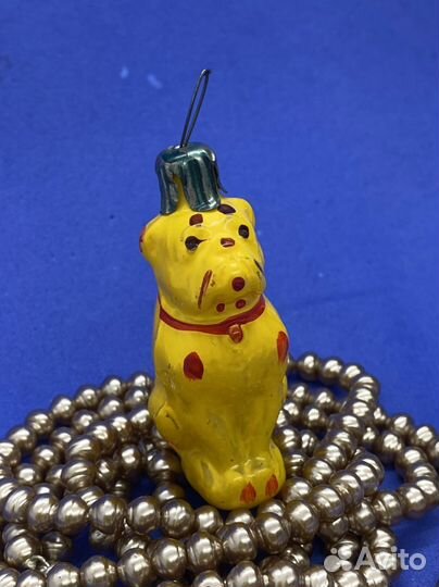 Елочная игрушка СССР Бульдог (39)