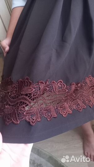 Школьная форма коричневая с фартуком