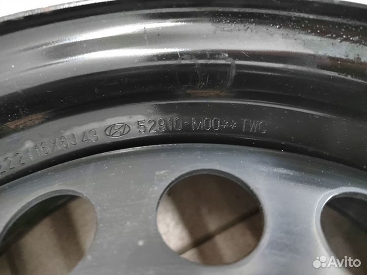 4 штампованных диска R16 оригинал Hyundai Creta