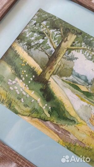 Акварельный этюд в раме