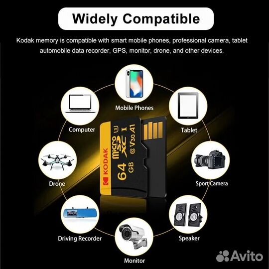Карта памяти microSD kodak 32 гб