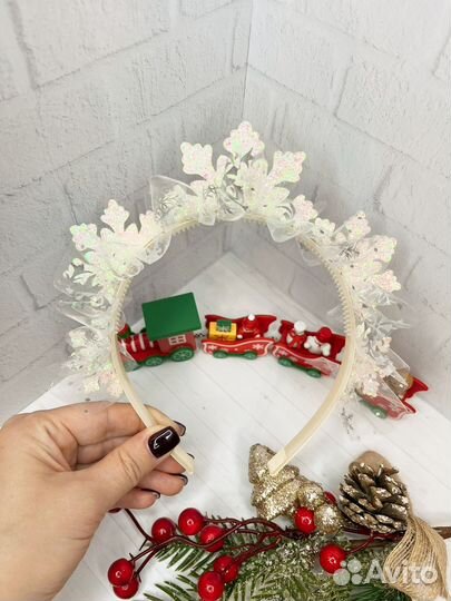 Ободок снежинка