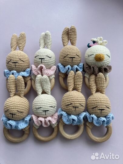Погремушка Грызунок Для Малышей Вязанная
