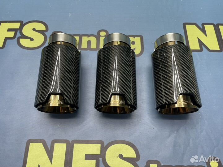 Насадка на глушитель BMW M стиль карбон золото