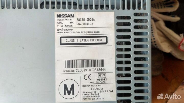 Штатная магнитола Nissan Qashqai