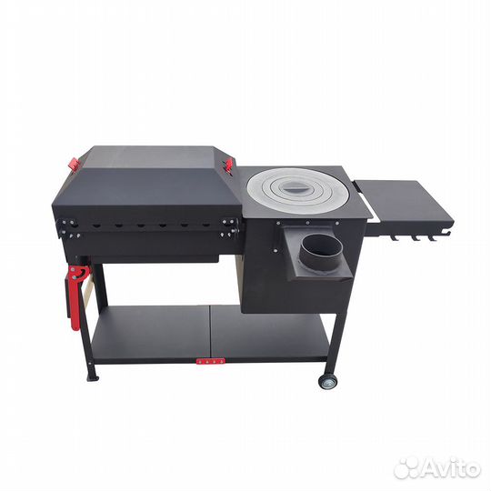 Мангал гриль с печкой под казан