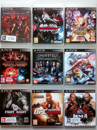 UFC MMA Mortal Kombat Tekken Injustice Naruto PS3