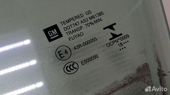Стекло боковой двери левое переднее Opel Crossland X, 2019