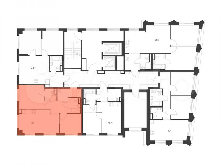 2-к. квартира, 53 м², 11/14 эт.