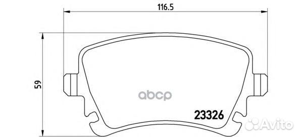 Колодки тормозные дисковые зад P85064 Brembo
