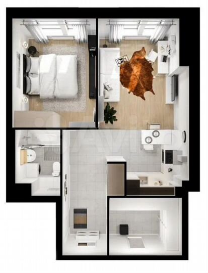 1-к. квартира, 52,6 м², 22/33 эт.