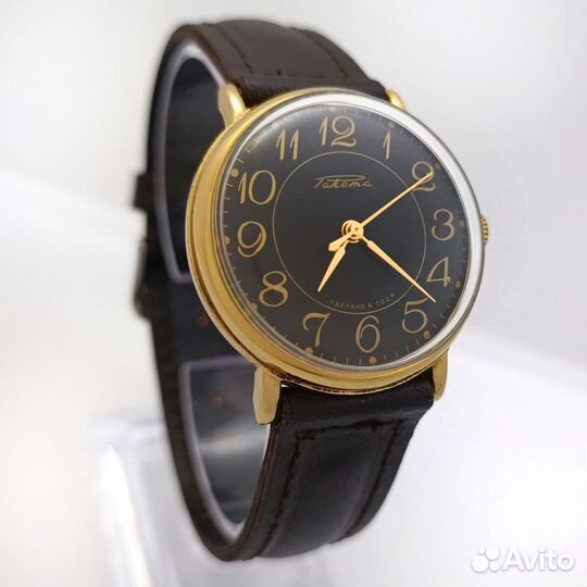 Наручные Часы ракета СССР черный циферблат обслуже