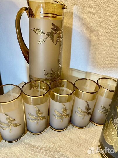 Кувшин стаканы Ваза Богемия Чехия