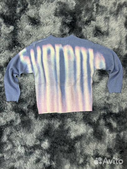 Свитер Supreme Blurred Logo sweater синий