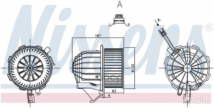 Вентилятор салона audi A4 (B8), Q5 (8R) +AutoAC (в