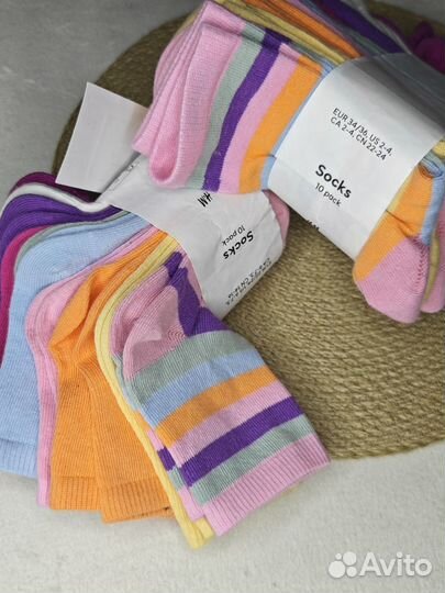 Носки детские hm, 10 пар в упаковке, новые