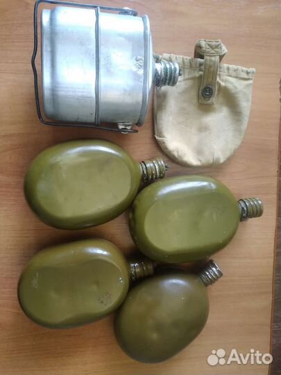 Фляжки СССР и котелок