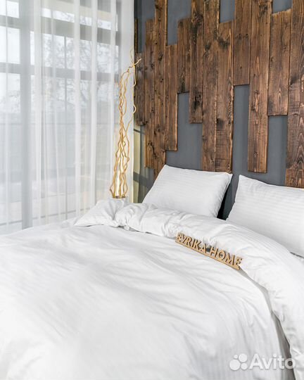 Постельное белье Софи Белый новое страйп-сатин