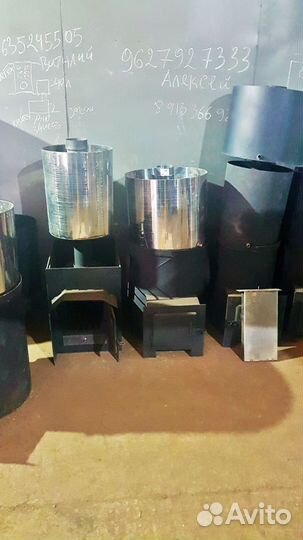 Печка в баню из трубы, с выступом листовой стали