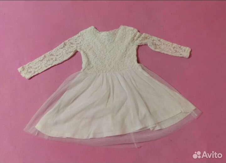 Нарядное платье белое для девочки 104 Acoola