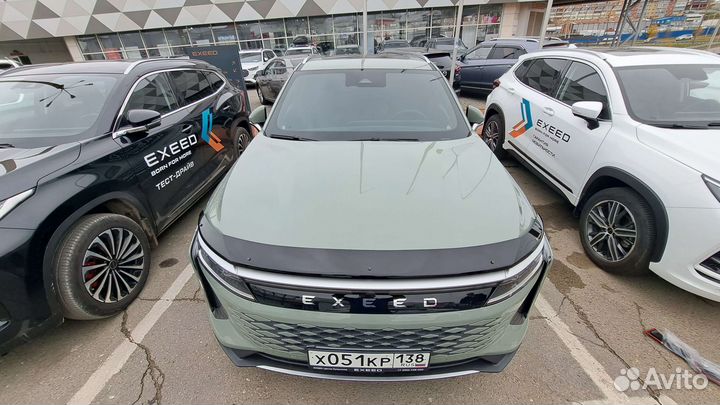 Дефлектор капота (exclusive) (Шелкография черная ) exeed RX